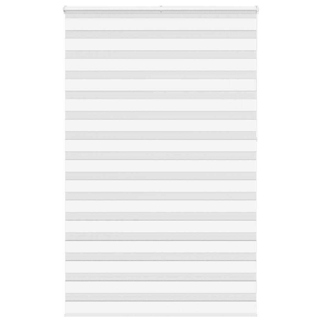 Vidaxl zebra rullo cieco 140x230 cm Larghezza tessuto 135,9 cm in poliestere bianco