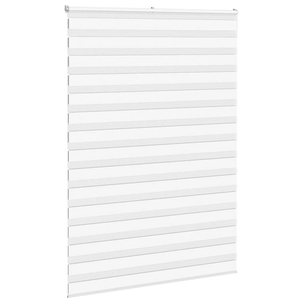 Vidaxl zebra rullo cieco 165x230 cm Larghezza tessuto 160,9 cm in poliestere bianco