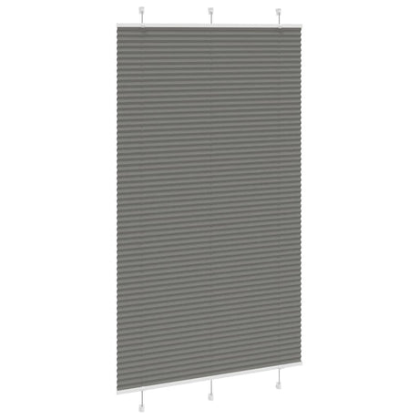 Vidaxl plissé rolgordijn 120x200 cm stofbreedte 119,4 cm antraciet