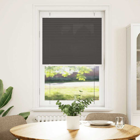 Vidaxl plissé rolgordijn 75x100 cm stofbreedte 74,4 cm polyester zwart