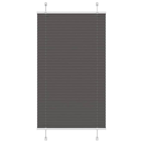 Vidaxl plissé rolgordijn 80x100 cm stofbreedte 79,4 cm polyester zwart