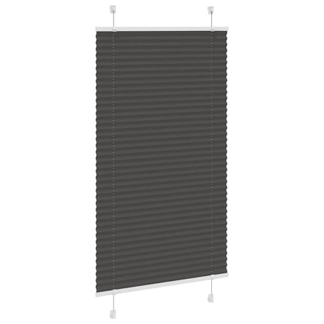 Vidaxl plissé rolgordijn 80x100 cm stofbreedte 79,4 cm polyester zwart