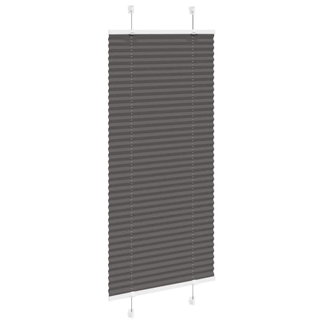 Vidaxl plissé rolgordijn 55x150 cm stofbreedte 54,4 cm polyester zwart