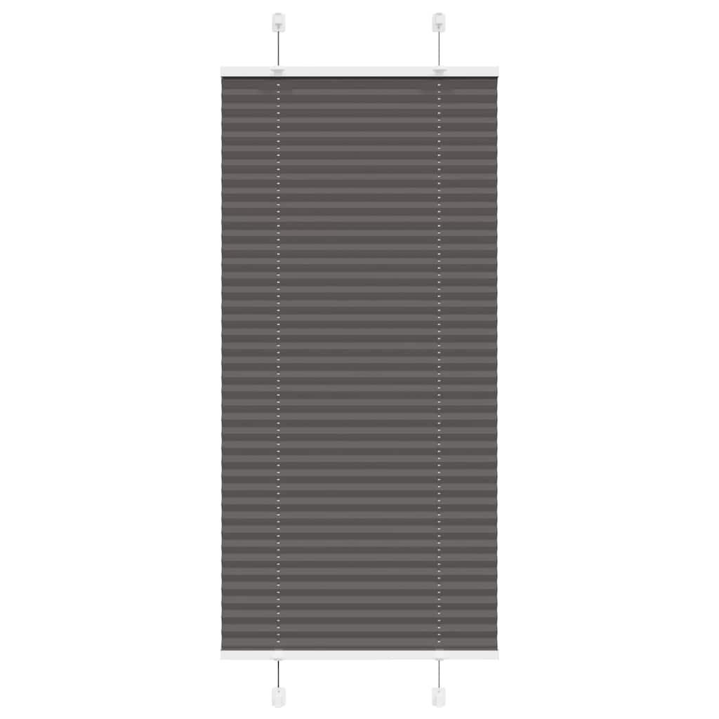 Vidaxl plissé rolgordijn 60x150 cm stofbreedte 59,4 cm polyester zwart
