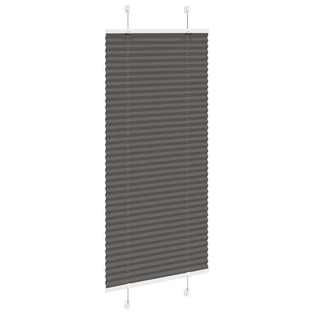 Vidaxl plissé rolgordijn 60x150 cm stofbreedte 59,4 cm polyester zwart