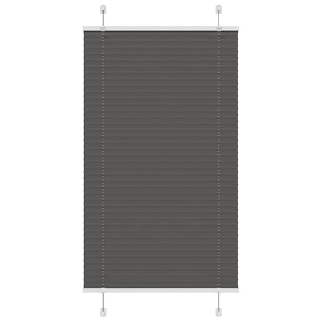 Vidaxl plissé rolgordijn 80x150 cm stofbreedte 79,4 cm polyester zwart