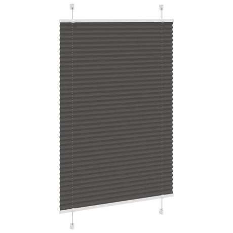 Vidaxl plissé rolgordijn 85x150 cm stofbreedte 84,4 cm polyester zwart