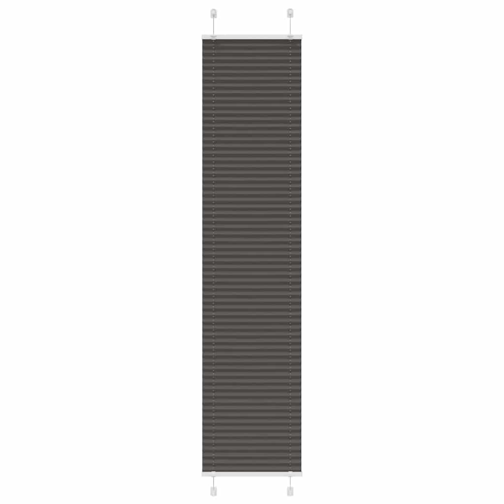 Vidaxl plissé rolgordijn 45x200 cm stofbreedte 44,4 cm polyester zwart