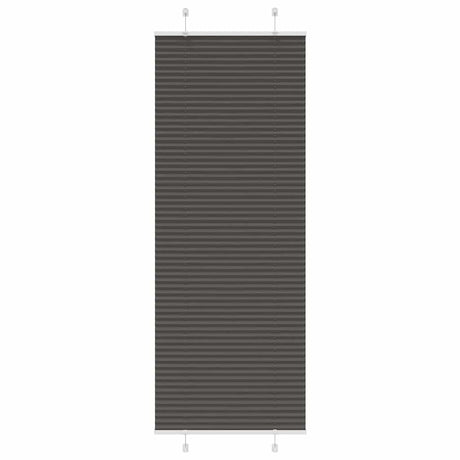 Vidaxl plissé rolgordijn 80x200 cm stofbreedte 79,4 cm polyester zwart