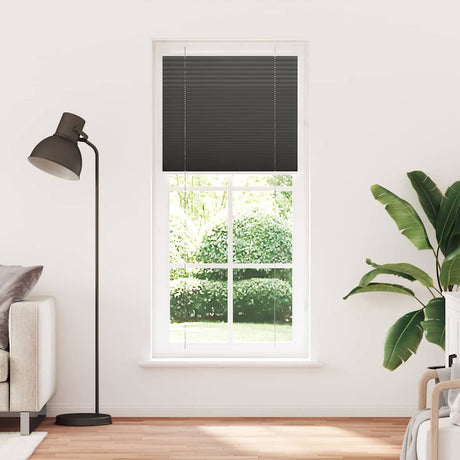 Vidaxl plissé rolgordijn 95x200 cm stofbreedte 94,4 cm polyester zwart
