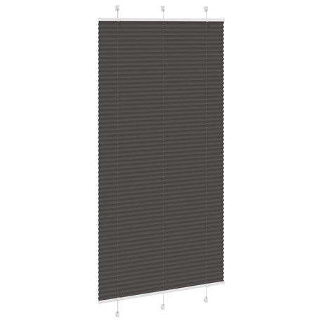 Vidaxl plissé rolgordijn 110x200cm stofbreedte 109,4cm polyester zwart