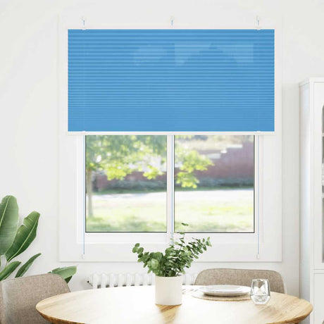 Vidaxl plissé rolgordijn 120x100cm stofbreedte 119,4cm polyester blauw