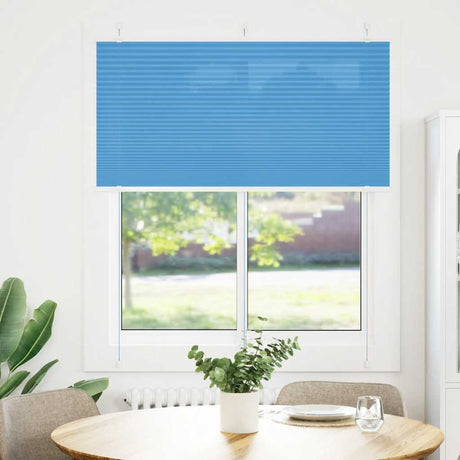 Vidaxl plissé rolgordijn 115x150cm stofbreedte 114,4cm polyester blauw