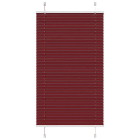 Vidaxl plissé rolgordijn 80x100 cm stofbreedte 79,4 cm bordeauxrood