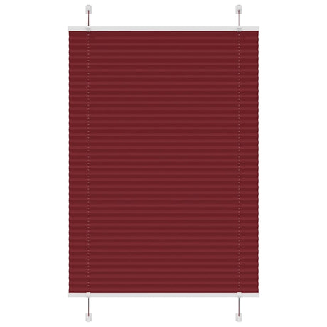 Vidaxl plissé rolgordijn 100x100 cm stofbreedte 99,4cm bordeauxrood