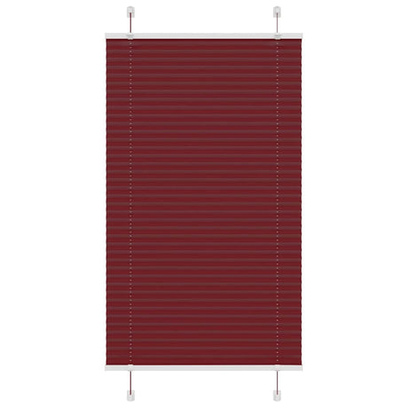 Vidaxl plissé rolgordijn 80x150 cm stofbreedte 79,4 cm bordeauxrood