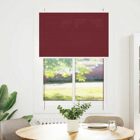 Vidaxl plissé rolgordijn 90x150 cm stofbreedte 89,4 cm bordeauxrood