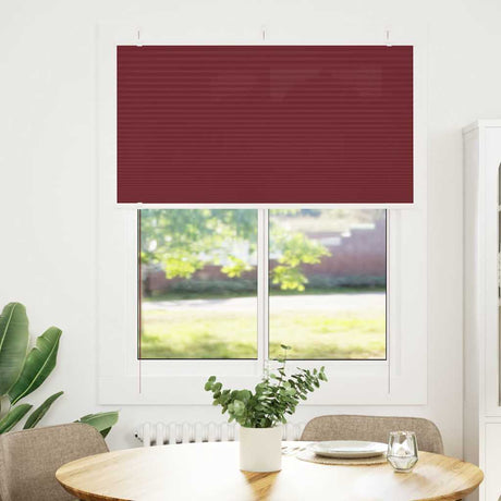Vidaxl plissé rolgordijn 110x150cm stofbreedte 109,4cm bordeauxrood