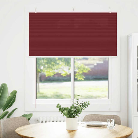Vidaxl plissé rolgordijn 115x150cm stofbreedte 114,4cm bordeauxrood