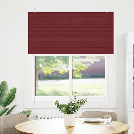 Vidaxl plissé rolgordijn 120x150cm stofbreedte 119,4cm bordeauxrood