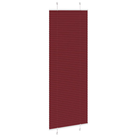 Vidaxl plissé rolgordijn 75x200 cm stofbreedte 74,4 cm bordeauxrood