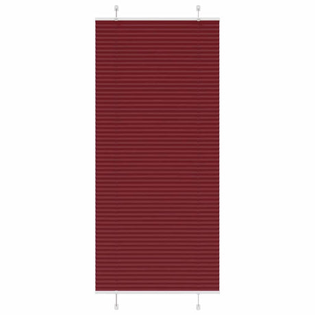 Vidaxl plissé rolgordijn 85x200 cm stofbreedte 84,4 cm bordeauxrood