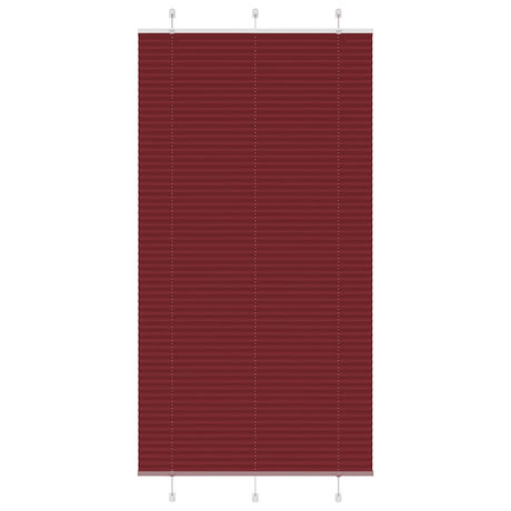 Vidaxl plissé rolgordijn 105x200cm stofbreedte 104,4cm bordeauxrood