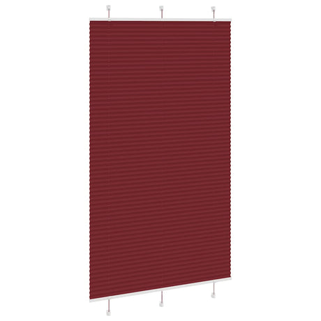 Vidaxl plissé rolgordijn 120x200cm stofbreedte 119,4cm bordeauxrood