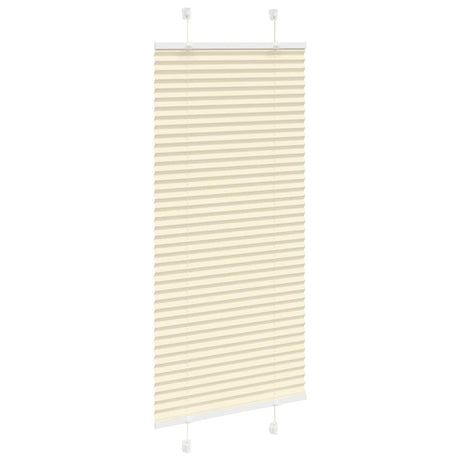 Vidaxl plissé rolgordijn 65x100 cm stofbreedte 64,4 cm polyester crème