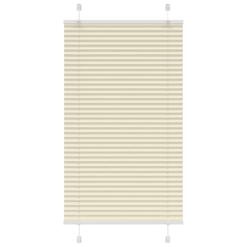 Vidaxl plissé rolgordijn 70x100 cm stofbreedte 69,4 cm polyester crème