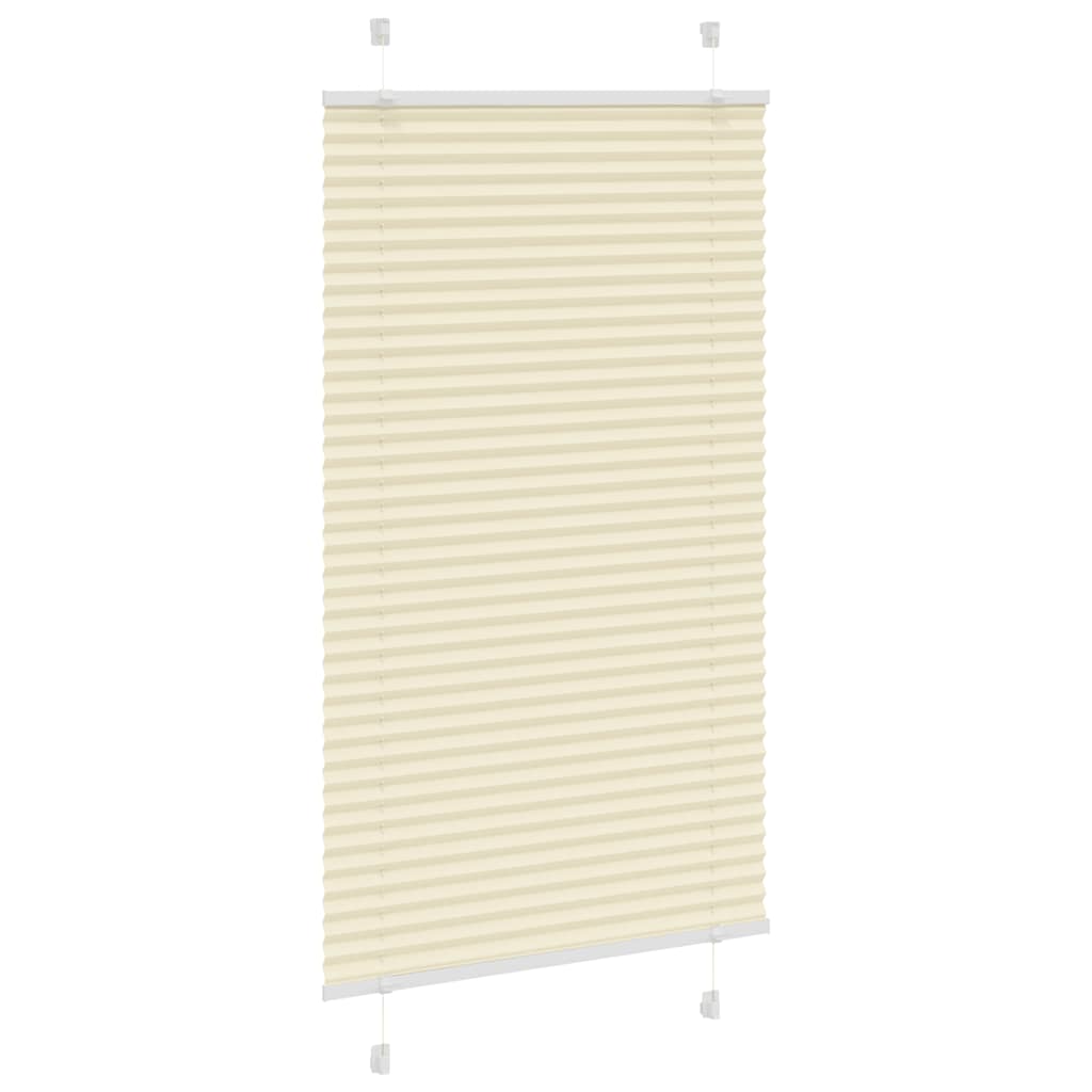 Vidaxl plissé rolgordijn 70x100 cm stofbreedte 69,4 cm polyester crème