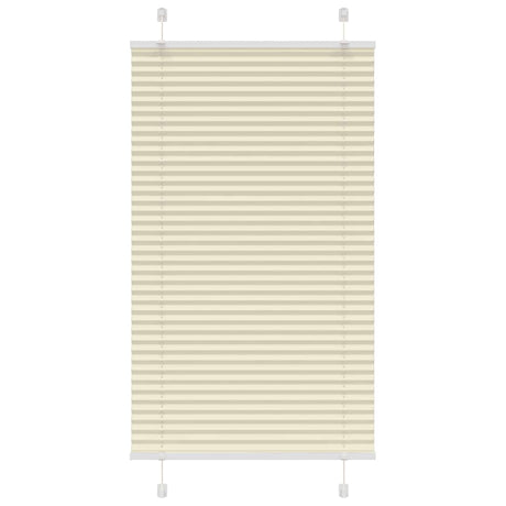 Vidaxl plissé rolgordijn 75x100 cm stofbreedte 74,4 cm polyester crème