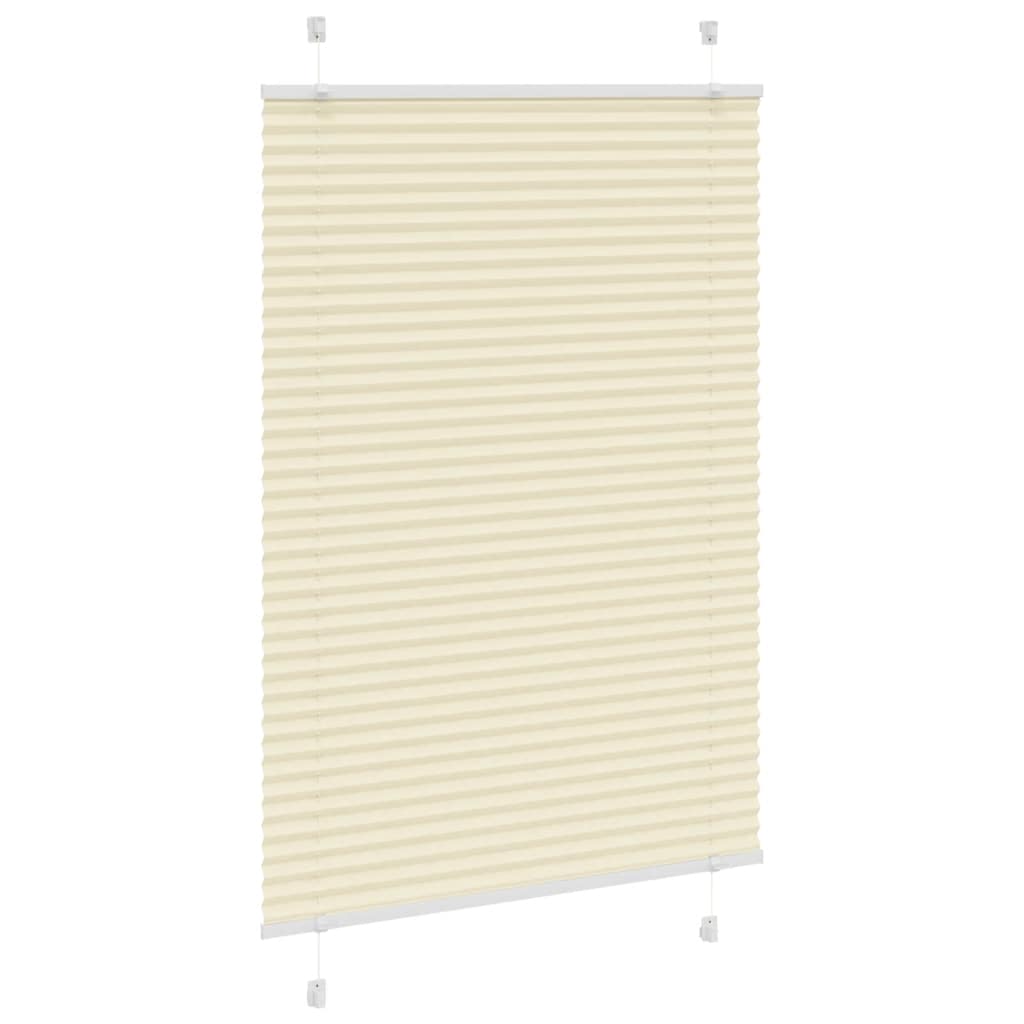 Vidaxl plissé rolgordijn 95x100 cm stofbreedte 94,4 cm polyester crème