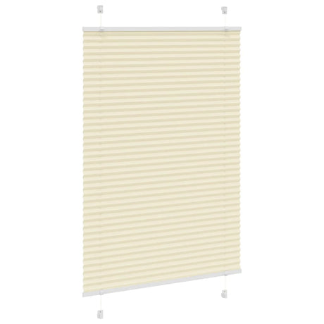 Vidaxl plissé rolgordijn 100x100 cm stofbreedte 99,4cm polyester crème