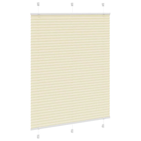 Vidaxl plissé rolgordijn 110x100cm stofbreedte 109,4cm polyester crème