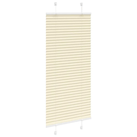 Vidaxl plissé rolgordijn 65x150 cm stofbreedte 64,4 cm polyester crème