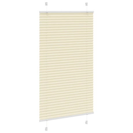 Vidaxl plissé rolgordijn 80x150 cm stofbreedte 79,4 cm polyester crème