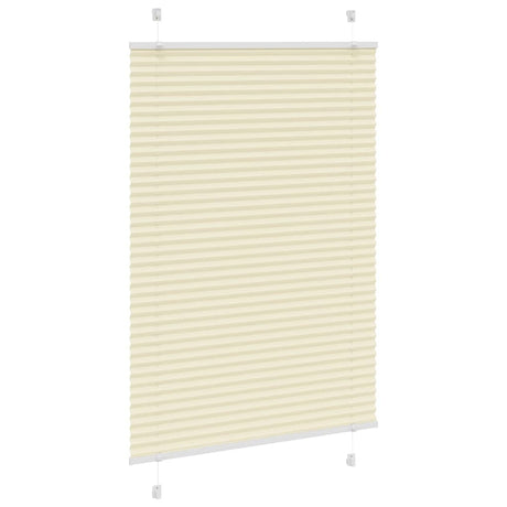 Vidaxl plissé rolgordijn 85x150 cm stofbreedte 84,4 cm polyester crème