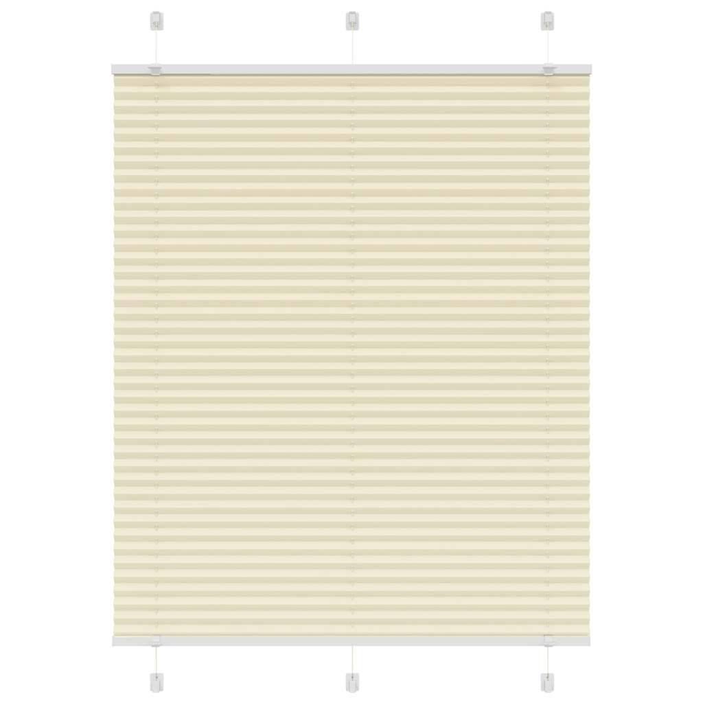 Vidaxl plissé rolgordijn 105x150cm stofbreedte 104,4cm polyester crème