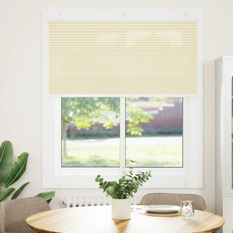 Vidaxl plissé rolgordijn 120x150cm stofbreedte 119,4cm polyester crème