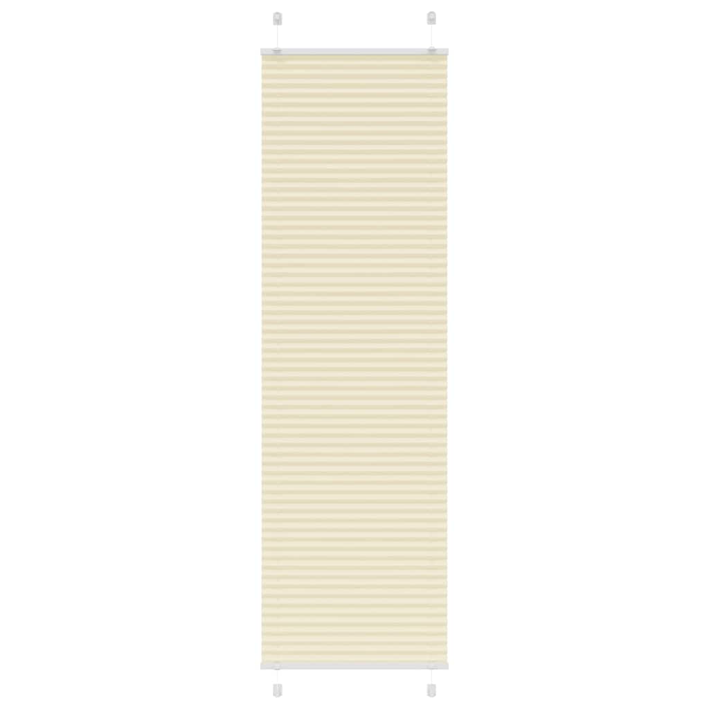 Vidaxl plissé rolgordijn 60x200 cm stofbreedte 59,4 cm polyester crème