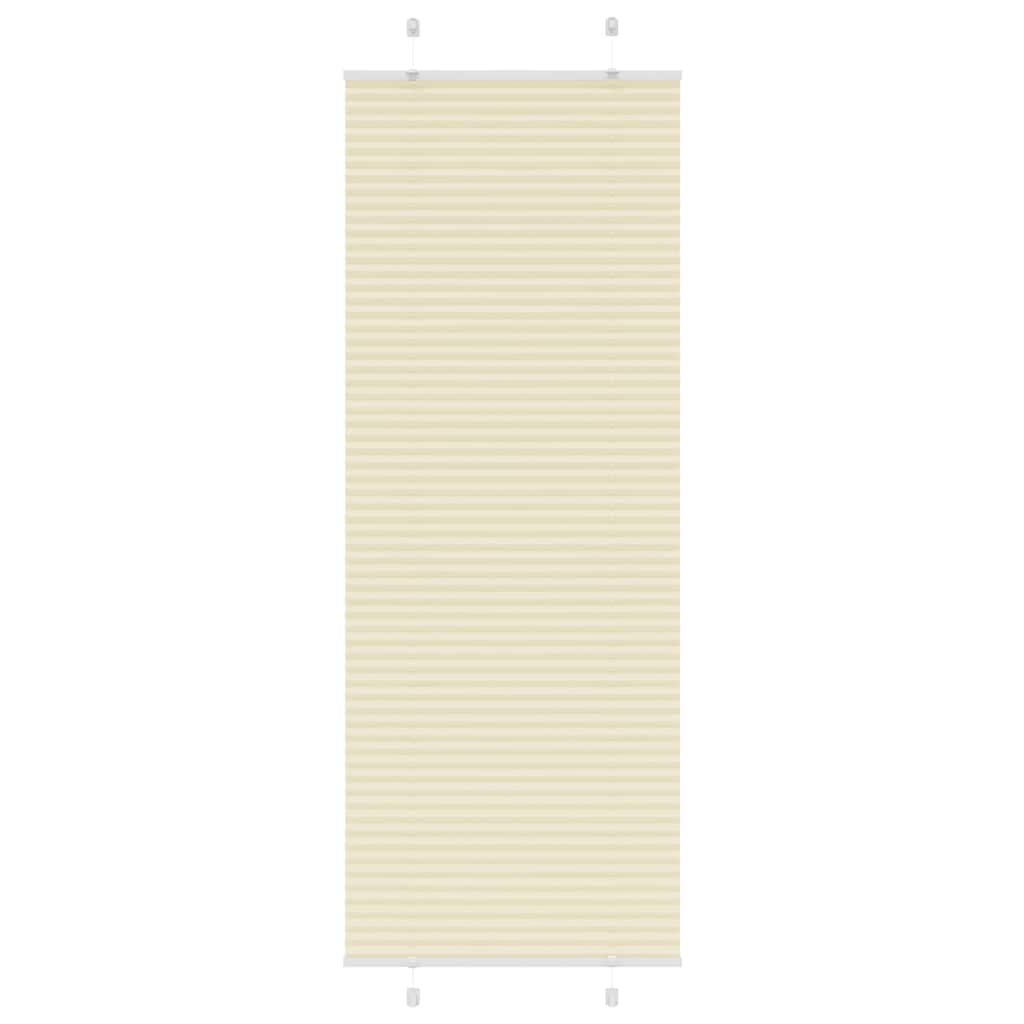 Vidaxl plissé rolgordijn 75x200 cm stofbreedte 74,4 cm polyester crème