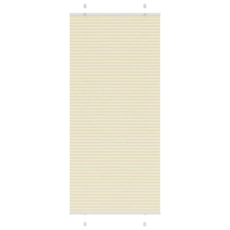Vidaxl plissé rolgordijn 90x200 cm stofbreedte 89,4 cm polyester crème