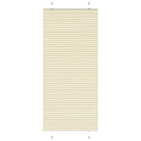 Vidaxl plissé rolgordijn 95x200 cm stofbreedte 94,4 cm polyester crème