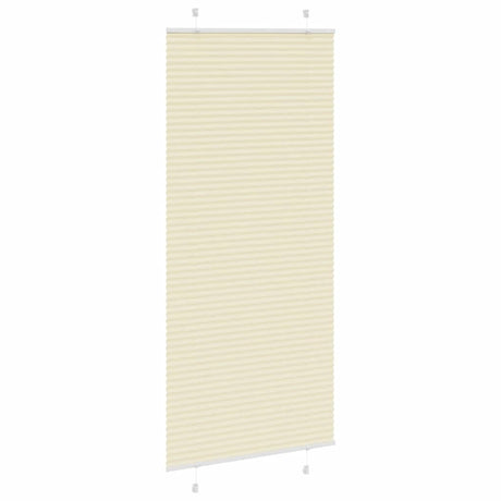 Vidaxl plissé rolgordijn 95x200 cm stofbreedte 94,4 cm polyester crème