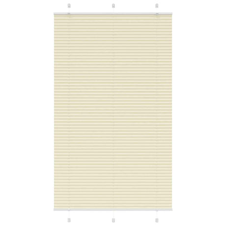 Vidaxl plissé rolgordijn 120x200cm stofbreedte 119,4cm polyester crème