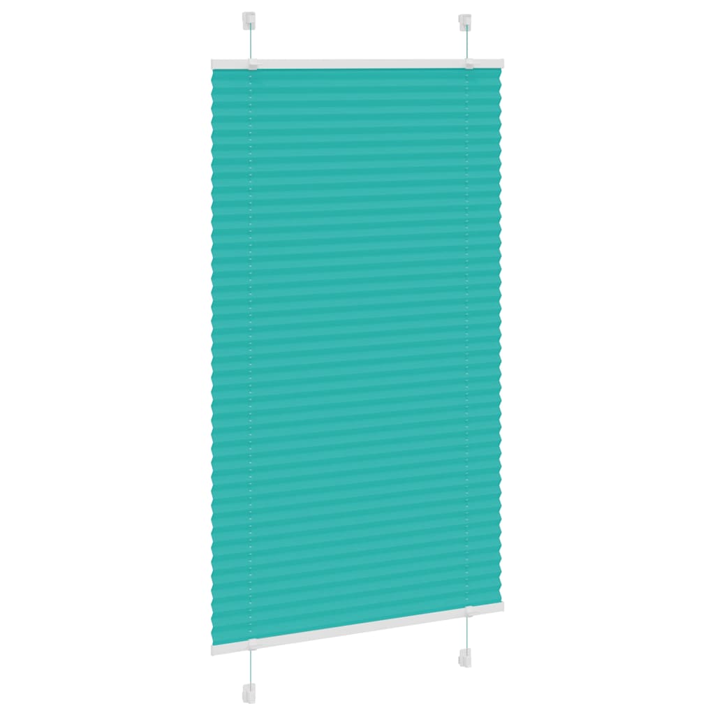 Vidaxl plissé rolgordijn 75x100 cm stofbreedte 74,4 cm petrol groen