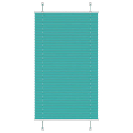 Vidaxl plissé rolgordijn 80x100 cm stofbreedte 79,4 cm petrol groen