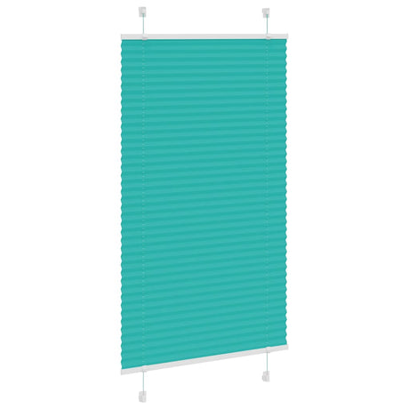 Vidaxl plissé rolgordijn 80x100 cm stofbreedte 79,4 cm petrol groen