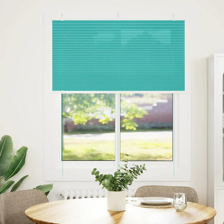Vidaxl plissé rolgordijn 105x100 cm stofbreedte 104,4cm petrol groen